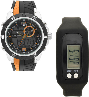 

FLUID FMFFL-1129-OR With Digital Band Watch - For Men