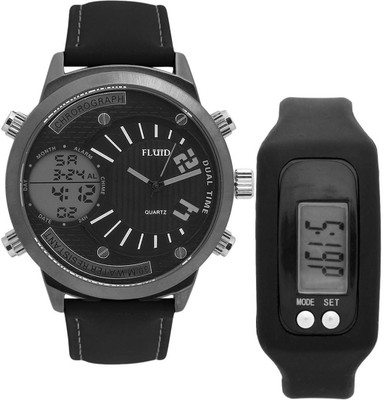 

FLUID FMFFL-1225-WH-BK With Digital Band Watch - For Men
