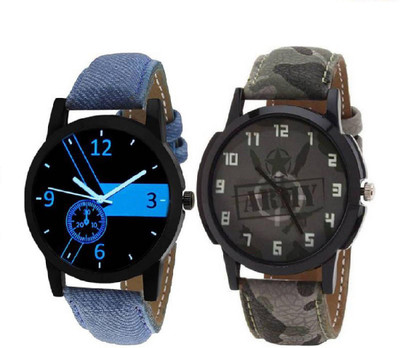 

PMAX LEATHER BLUE 430 AND ARMY NEW STYLISH FOR Watch - For Men