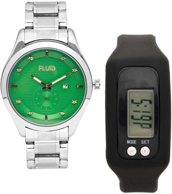 

FLUID FMFFL-11952-GR With Digital Band Watch - For Men