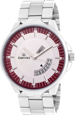 

Gesture 1216- Maroon Day and Date Functioning Watch - For Men