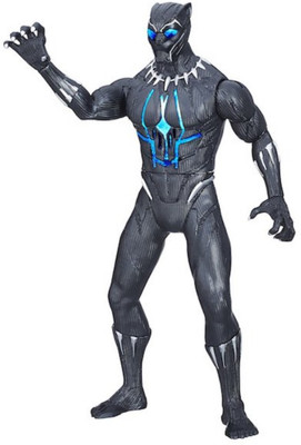 Hasbro Black Panther Movie: Slash & Strike Black Panther Electronic Figure(Black)