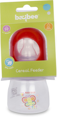 

Baybee Breastmilk Feeding Bottle 60Ml with NaturalWave Nipple | Bottles, 8 Ounce Each, Medium Flow Nipples | Soft Silicone Nipple, - 60 ml(Red)