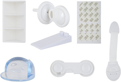 

kitschkitsch Kids Baby Safety Kit 41 Pieces Complete Baby proofing Set Socket Corner Cabinet Drawer and Door Locks(white)