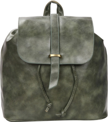 

Bagkok Green PU Backpack 2.5 L Backpack(Green)