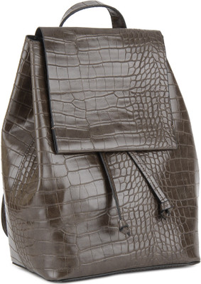 

French Connection ALANA CROCO BACK PACK 2 L Backpack(Brown), Cappuccino