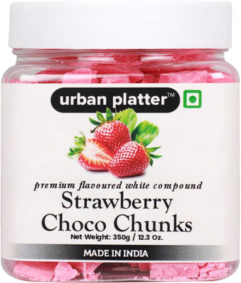 Urban Platter Choco Chunks Topper(350 g, Strawberry)