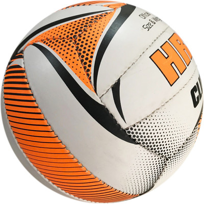 

HRS Club Synthetic Rubber Volleyball - White/Orange Volleyball - Size: (Pack of 1, White, Orange