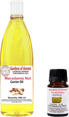 

Gardens Of Aroma Turpentine Essential Oil And Macadamia Nut Carrier Oil(210 ml)