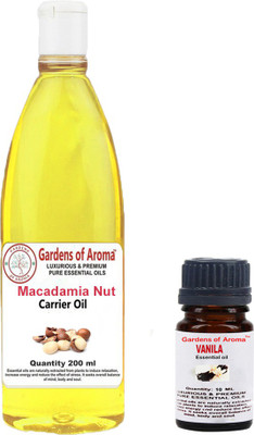 

Gardens Of Aroma Vanilla Essential Oil And Macadamia Nut Carrier Oil(210 ml)