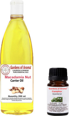 

Gardens Of Aroma Camphor Essential Oil And Macadamia Nut Carrier Oil(210 ml)