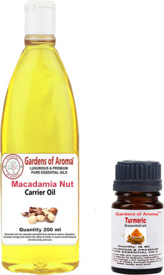 Gardens Of Aroma Turmeric Essential Oil And Macadamia Nut Carrier Oil(210 ml)