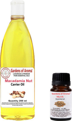 

Gardens Of Aroma Myrrh Essential Oil And Macadamia Nut Carrier Oil(210 ml)