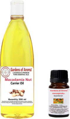 

Gardens Of Aroma Ashwagandha Essential Oil And Macadamia Nut Carrier Oil(210 ml)