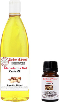 

Gardens Of Aroma Nutmeg Essential Oil And Macadamia Nut Carrier Oil(210 ml)