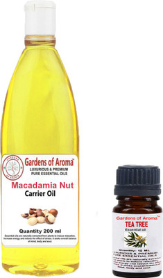 

Gardens Of Aroma Tea tree Essential Oil And Macadamia Nut Carrier Oil(210 ml)