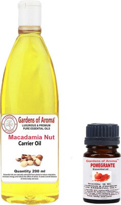 

Gardens Of Aroma Pomegranate Essential Oil And Macadamia Nut Carrier Oil(210 ml)