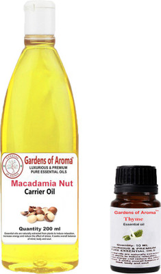

Gardens Of Aroma Thyme Essential Oil And Macadamia Nut Carrier Oil(210 ml)
