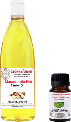 

Gardens Of Aroma LemonEucalyptus Essential Oil And Macadamia Nut Carrier oil(210 ml)