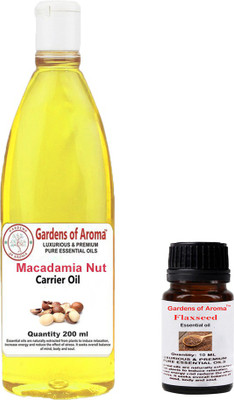 

Gardens Of Aroma Flaxseed Essential Oil And Macadamia Nut Carrier Oil(210 ml)