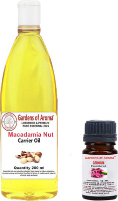 

Gardens Of Aroma Geranium Essential Oil And Macadamia Nut Carrier Oil(210 ml)