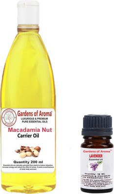 

Gardens Of Aroma Lavender Essential Oil Macadamia Nut Carrier Oil(210 ml)