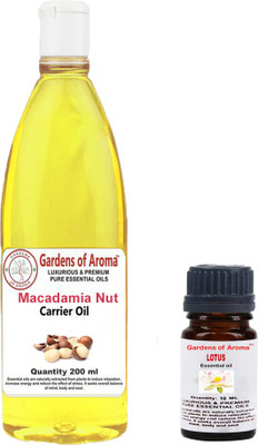 

Gardens Of Aroma Lotus Essential Oil And Macadamia Nut Carrier Oil(210 ml)