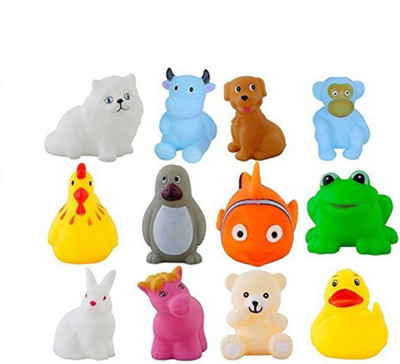 

KT BROTHERS Chu chu Bath toys Multi-color 12 pcs Bath Toy Bath Toy Bath Toy(Multicolor)