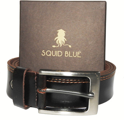 

SQUID BLUE Men Casual Brown Genuine Leather Belt