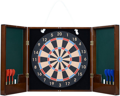 

Cerasus Exclusive DartBoard with High Gloss British Walnut colored Cabinet (BOG 213A) Board Game