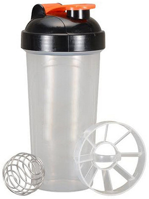 VOLCO My Gym Bottle 700 ml Shaker(Pack of 1, White), Black