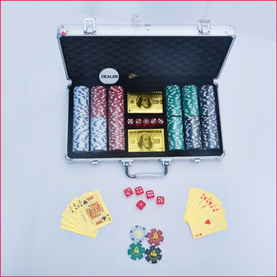 

Casinoite Diced Gold Poker Chipset with 10, 20, 50, 100 Denomination Toy(Multicolor)