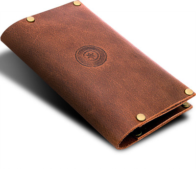 

POLLSTAR Handmade Luxury Leather for men & Women slots 15 Card Holder(Set of 1, Brown)