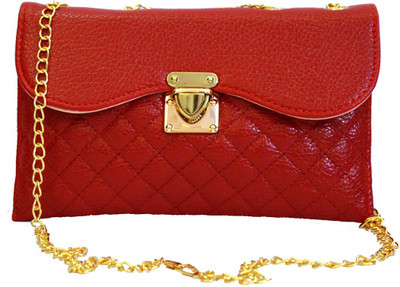 

AGINOS Casual Red Clutch