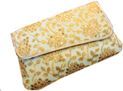 

Craftbazaar Party Gold Clutch