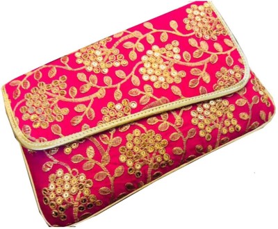 

Craftbazaar Party Pink Clutch