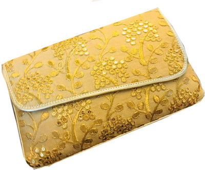 

Craftbazaar Party Gold Clutch