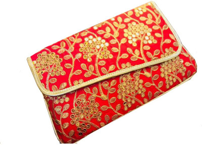 

Craftbazaar Party Red Clutch