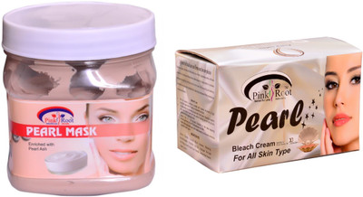 

Pink Root Pearl Bleach 250gm, Pearl Mask 500ml(Set of 2)