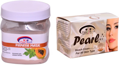 

Pink Root Pearl Bleach 250gm, Papaya Mask 500ml(Set of 2)
