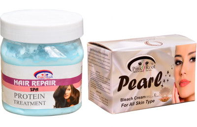 

Pink Root Pearl Bleach 250gm, Hair Repair Spa 500ml(Set of 2)