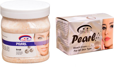 

Pink Root Pearl Bleach 250gm, Pearl Scrub 500ml(Set of 2)