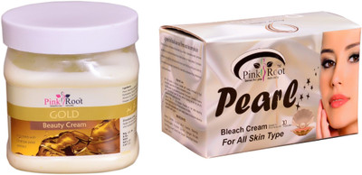 

Pink Root Pearl Bleach 250gm, Gold Cream 500ml(Set of 2)