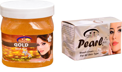 

Pink Root Pearl Bleach 250gm, Gold Leaf Gel 500ml(Set of 2)
