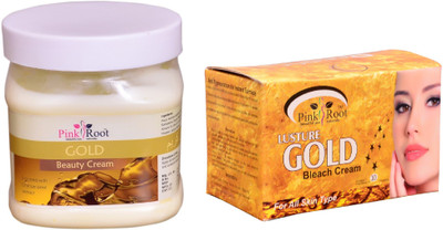 

Pink Root Gold Bleach 250gm, Gold Cream 500ml(Set of 2)