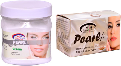 

Pink Root Pearl Bleach 250gm, Pearl Cream 500ml(Set of 2)