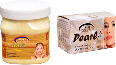 

Pink Root Pearl Bleach 250gm, Gold Scrub 500ml(Set of 2)