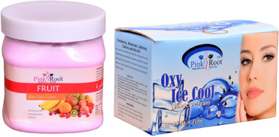 

Pink Root Oxy Ice Cool Bleach 250gm, Fruit Cream 500ml(Set of 2)