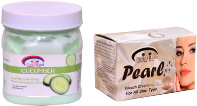 

Pink Root Pearl Bleach 250gm, Cucumber Cream 500ml(Set of 2)