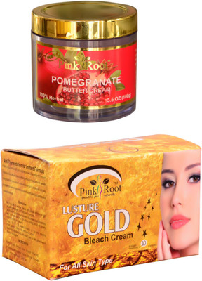 

Pink Root Gold Bleach 250gm, Pomegranate Butter Cream 100gm(Set of 2)